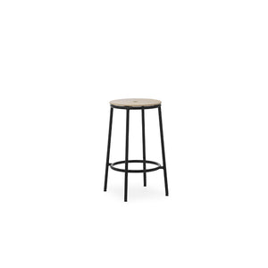 Circa Barstool 65 cm Black Steel, Oak Top