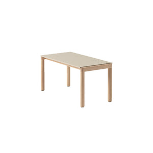 Couple Coffee Table, 33.2" X 15.7", Plain Top, Sand/Oak
