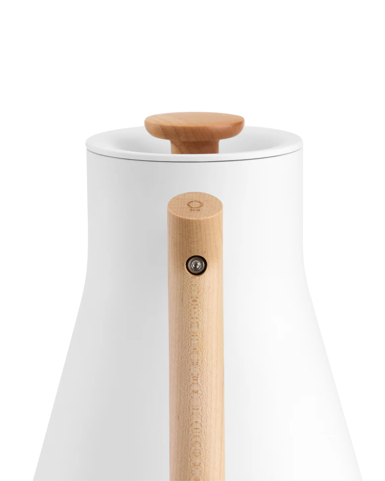 Corvo EKG Pro Electric Kettle, Matte White and Maple