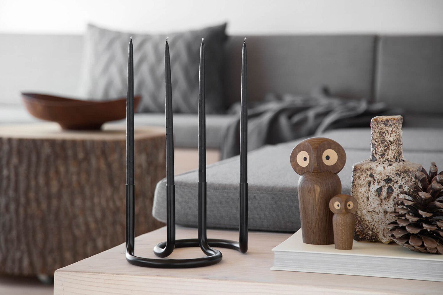 Gemini Candleholder, White