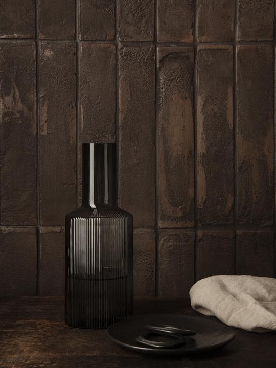 Ripple Carafe, 34cm, Smoked