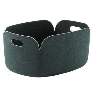 Restore Felt Storage Basket, Dark Green