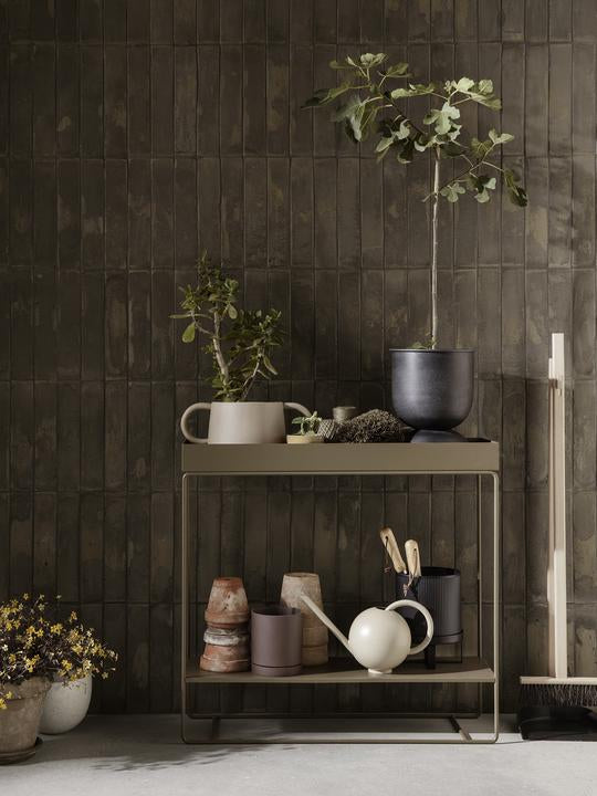 Plant Box, Rectangle, Two Tier, Black