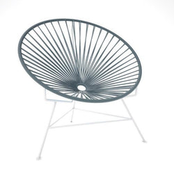 Condesa Chair, Grey Cord/White Base