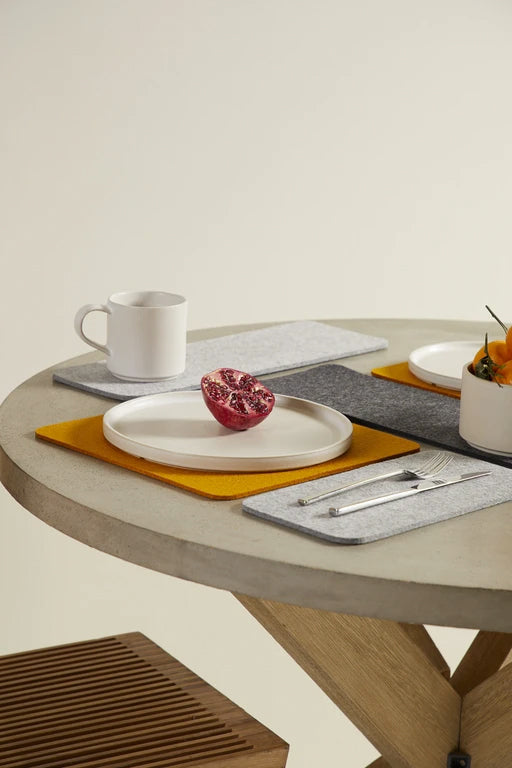 Felt placemat, 22X22cm, anthrazit meliert