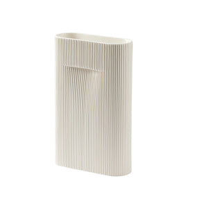 Ridge Vase Off-White, 14"