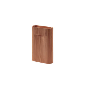 Ridge Vase Terracotta, 14"