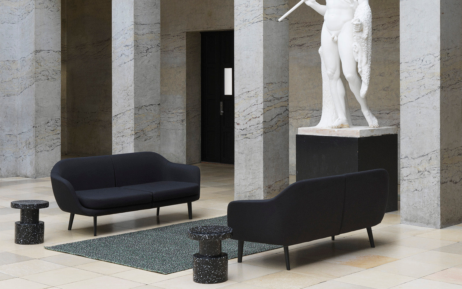 Bit Stool, White Multi