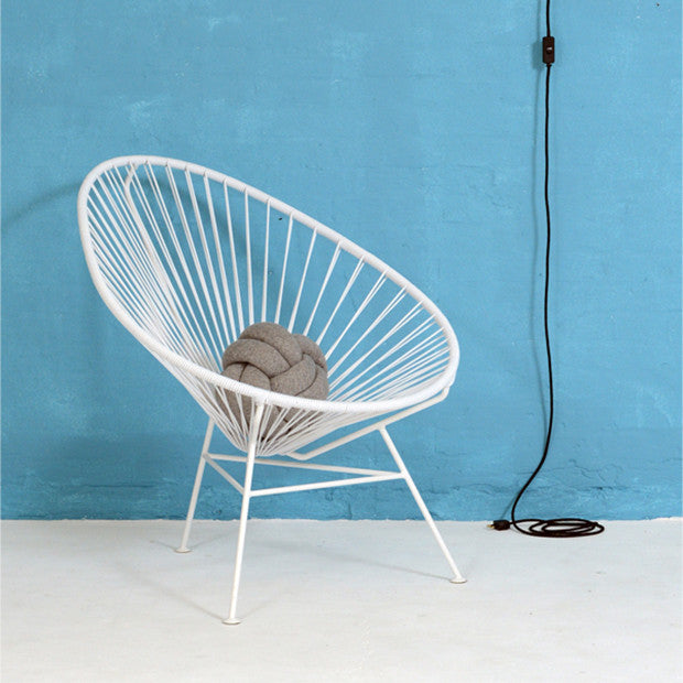 Acapulco Chair, White Cord/White Frame