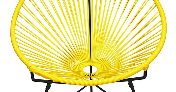Condesa Chair, Yellow Cord/ Black Frame