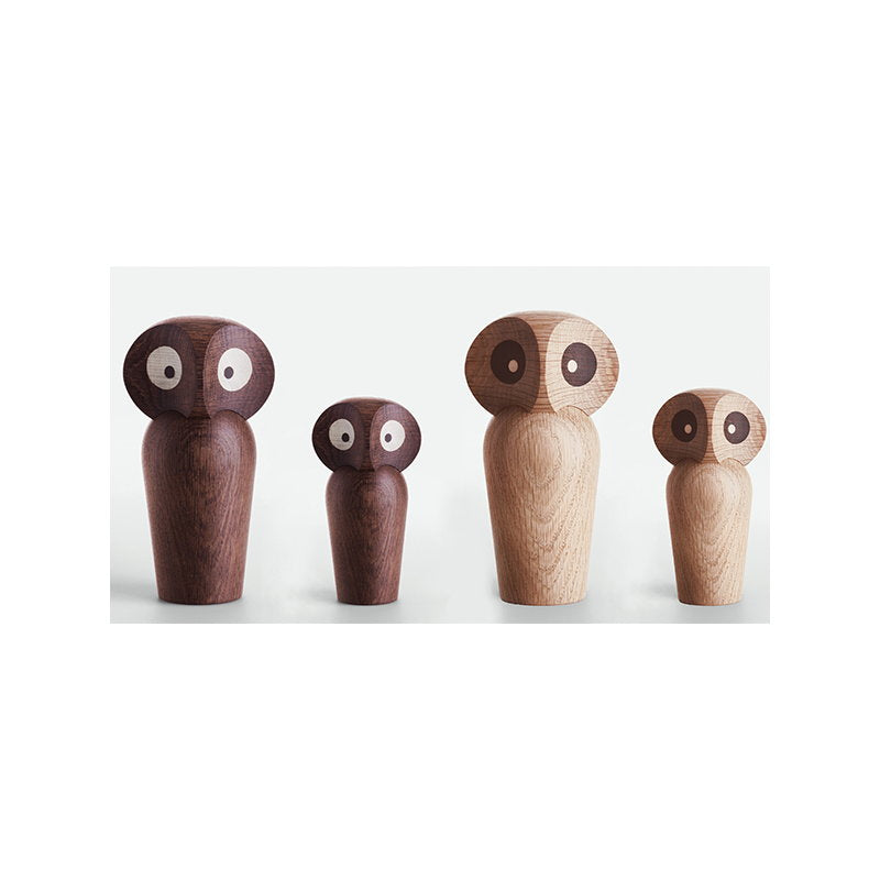 ArchitectMade Wood Owl, Large, Natural