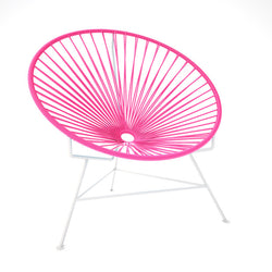 Condesa Chair, Pink Cord / White Base