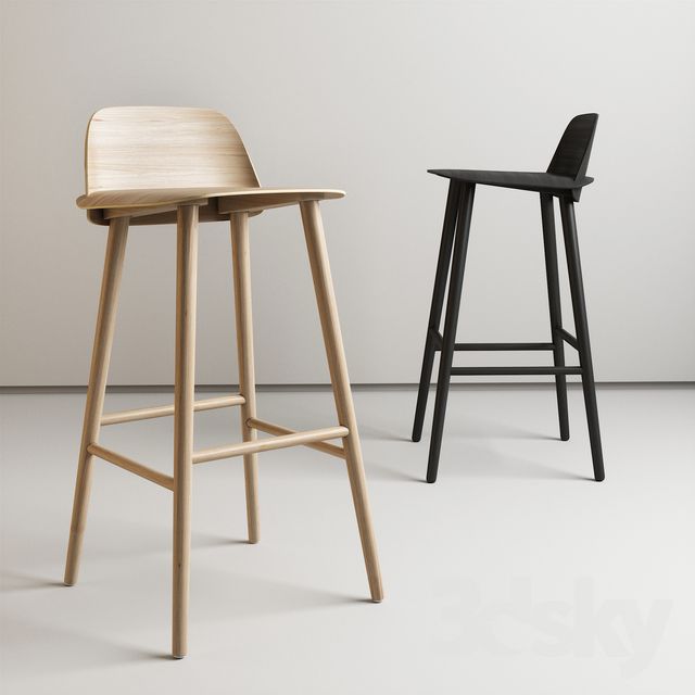 Nerd Stool, Natural Oak 65 cm