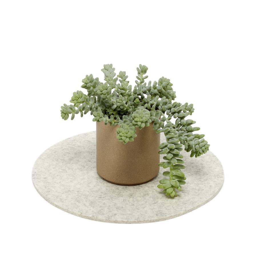 Felt placemat round, 27cm, eisblau