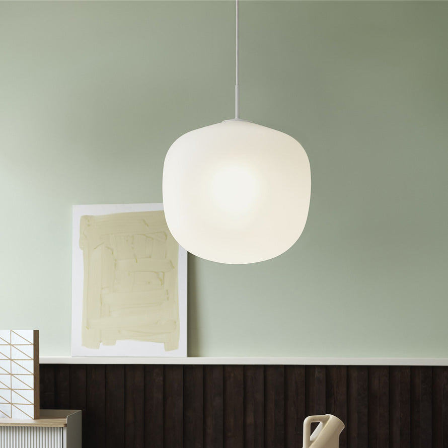 Rime Pendant Light, White, 14.6"