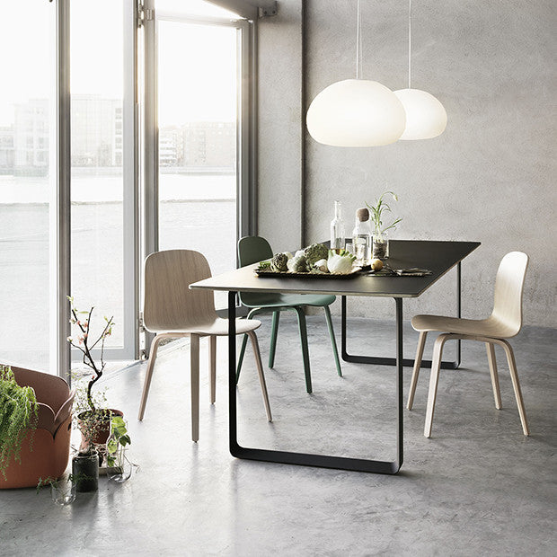 Visu Chair, Wood Base, White/Oak