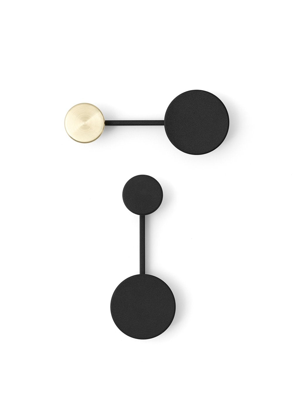 Afteroom Coat Hanger, Small, Black/Brass-Hardware& - Hooks-Audo-vancouver special