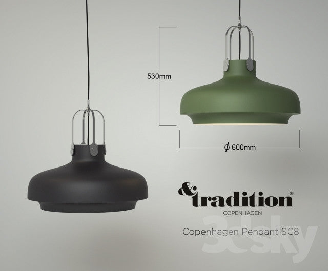 Copenhagen Pendant SC8- matt white