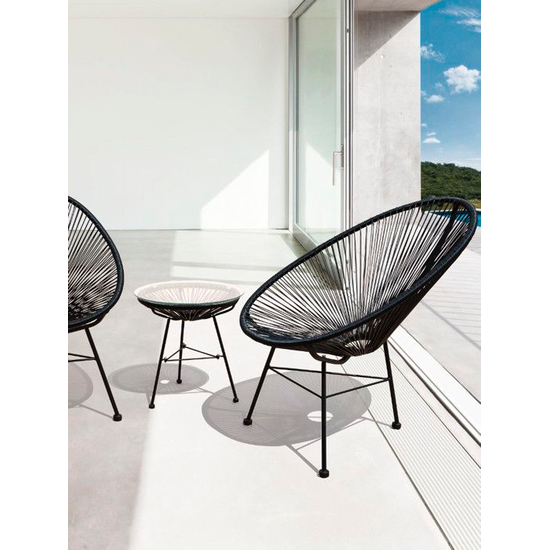 Acapulco Chair, Black Cord/Black Frame