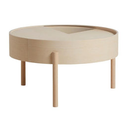 Arc Coffee Table, 66cm, White pigmented ash