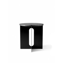 Androgyne Side Table, Steel Base in Black, Table Top in Black Marble-Tables-Audo-vancouver special
