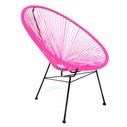 Condesa Chair, Pink Cord / Black Frame