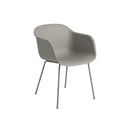 Fiber Arm Chair, Tube Base, Grey/Grey