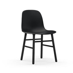 Form Chair Black, Black Lacquered Oak Legs