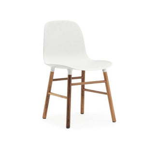 Form Chair, White/Walnut