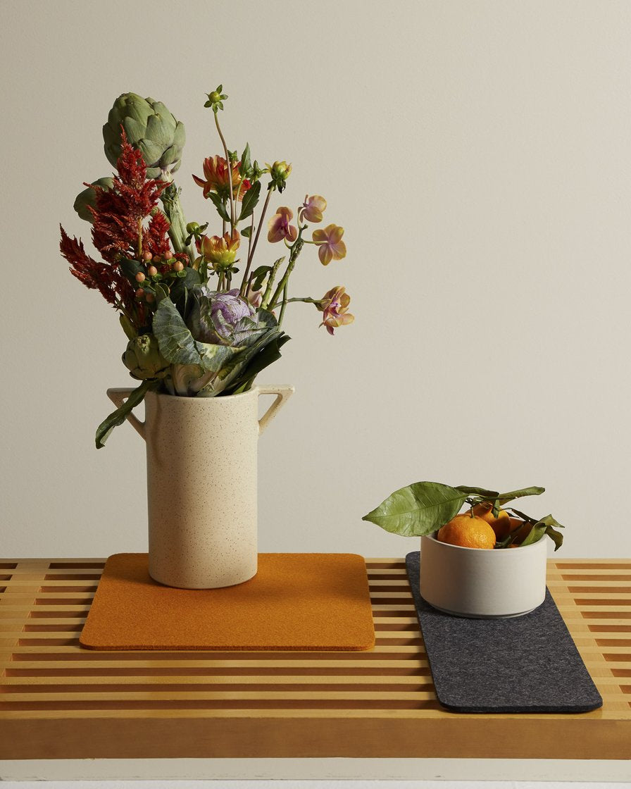 Felt placemat, 34x34cm Olive Dunkel