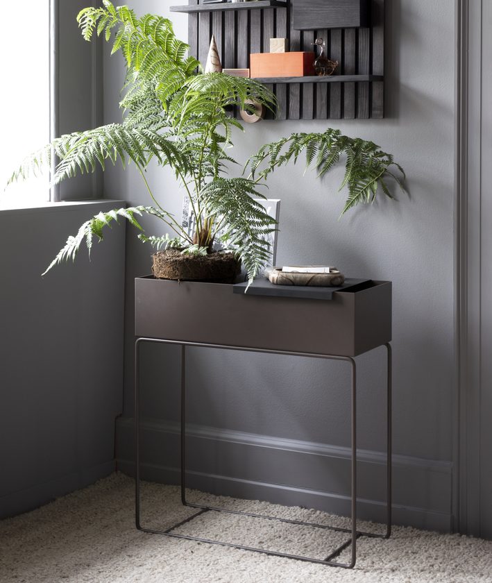 Plant Box, Rectangle, Taupe