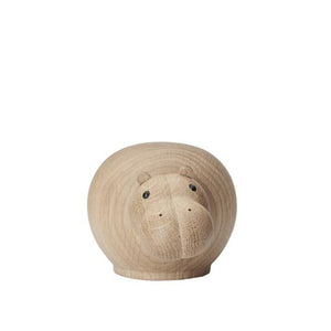 Hibo Hippopotamus, mini Solid oak