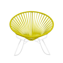 Condesa Rocking Chair, Yellow Cord / White Base
