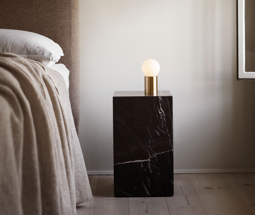 Plinth Tall, Black Marble-tables-Audo-vancouver special