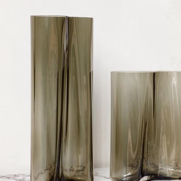 AER vase, 19", smoke-Vases-Audo-vancouver special