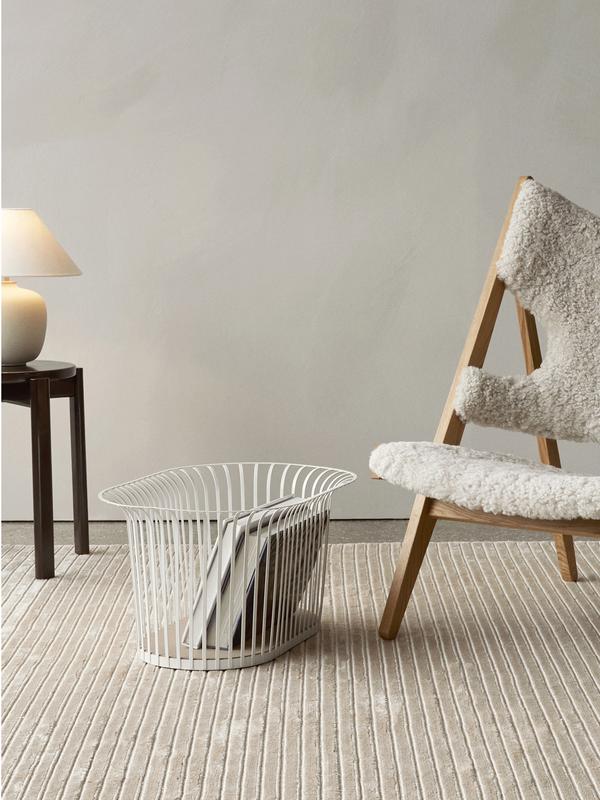 Ribbon Basket, Ivory-Shelving + Storage-Audo-vancouver special