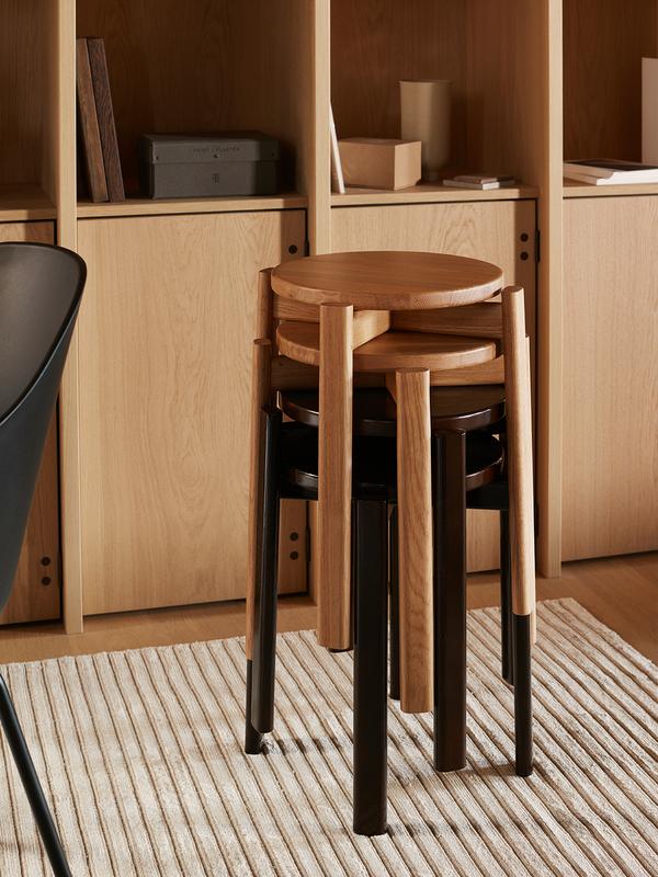 Passage Stool, Natural Oak-Stools-Audo-vancouver special