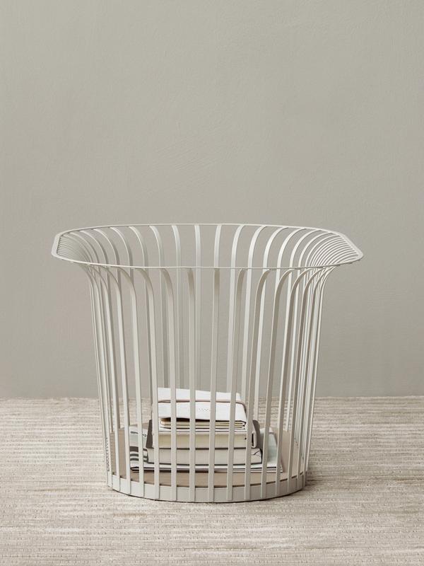 Ribbon Basket, Ivory-Shelving + Storage-Audo-vancouver special