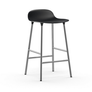 Form Stool 65 cm Black/Chrome