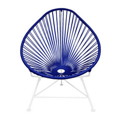 Acapulco Chair, Deep Blue/ White Frame