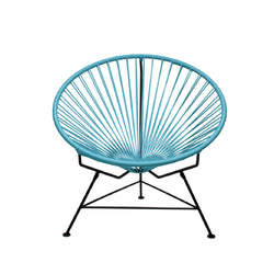Condesa Chair, Light Blue Cord/Black Frame