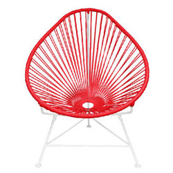 Acapulco Chair, Red Cord/ White Frame