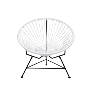 Condesa Chair, White Cord/Black Frame