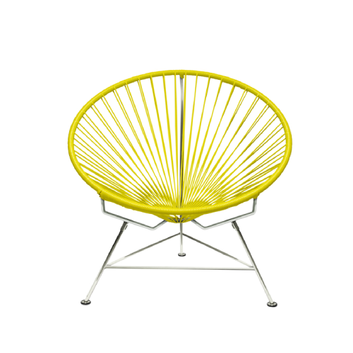 Condesa Chair, Yellow Cord/Chrome Base