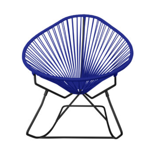 Acapulco Rocking Chair, Blue Cord/Black Frame