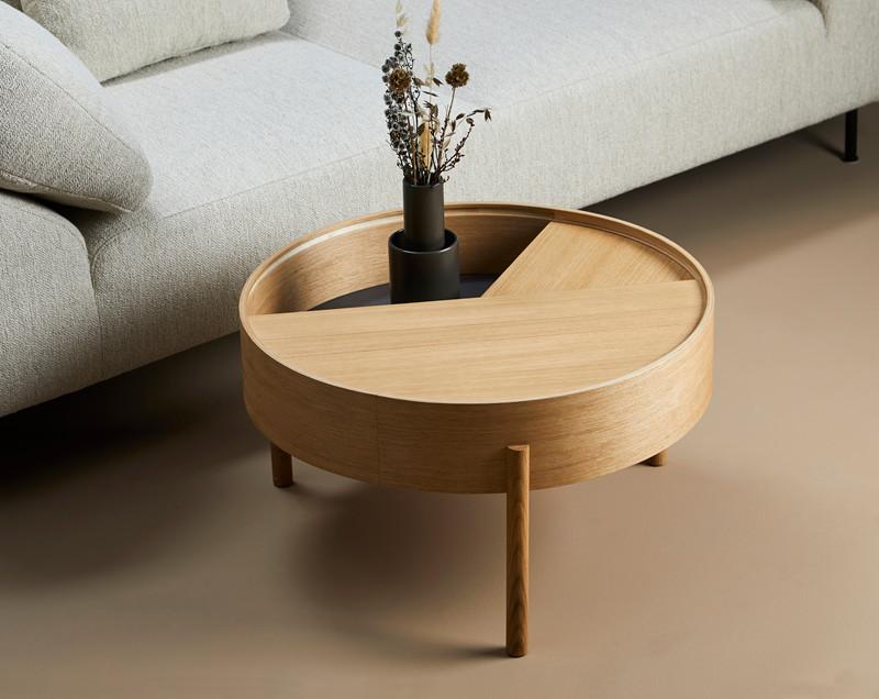 Arc Coffee Table, 66cm, Oiled Oak