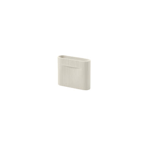 Ridge Vase Off-White, 6.5"