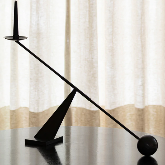 Interconnect Candle Holder, Black-Household accessories-Audo-vancouver special