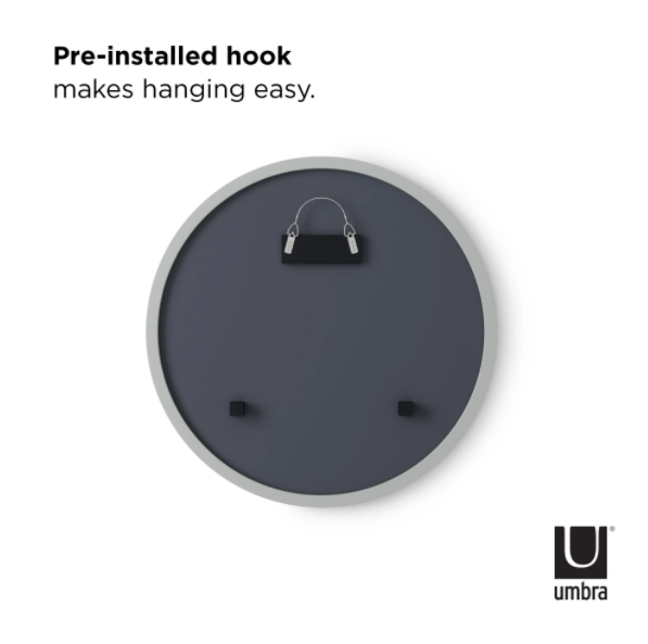 Hub Wall Mirror 37", Grey