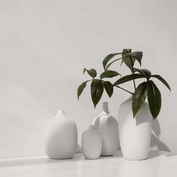 Ceola Vase, 5x10", White